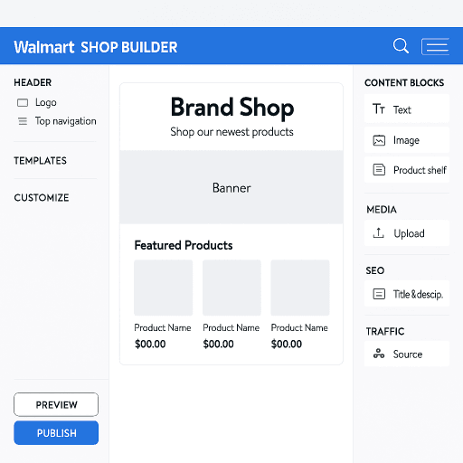 Walmart Shop Builder Interface