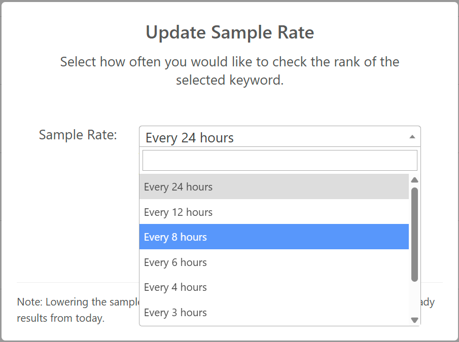 Tracking accuracy dashboard